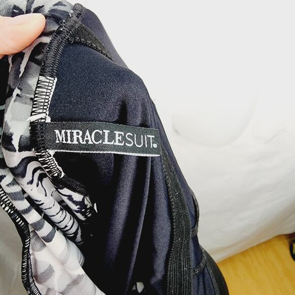 Miraclesuit Black & White One Piece Swimsuit - Picture 2 of 8